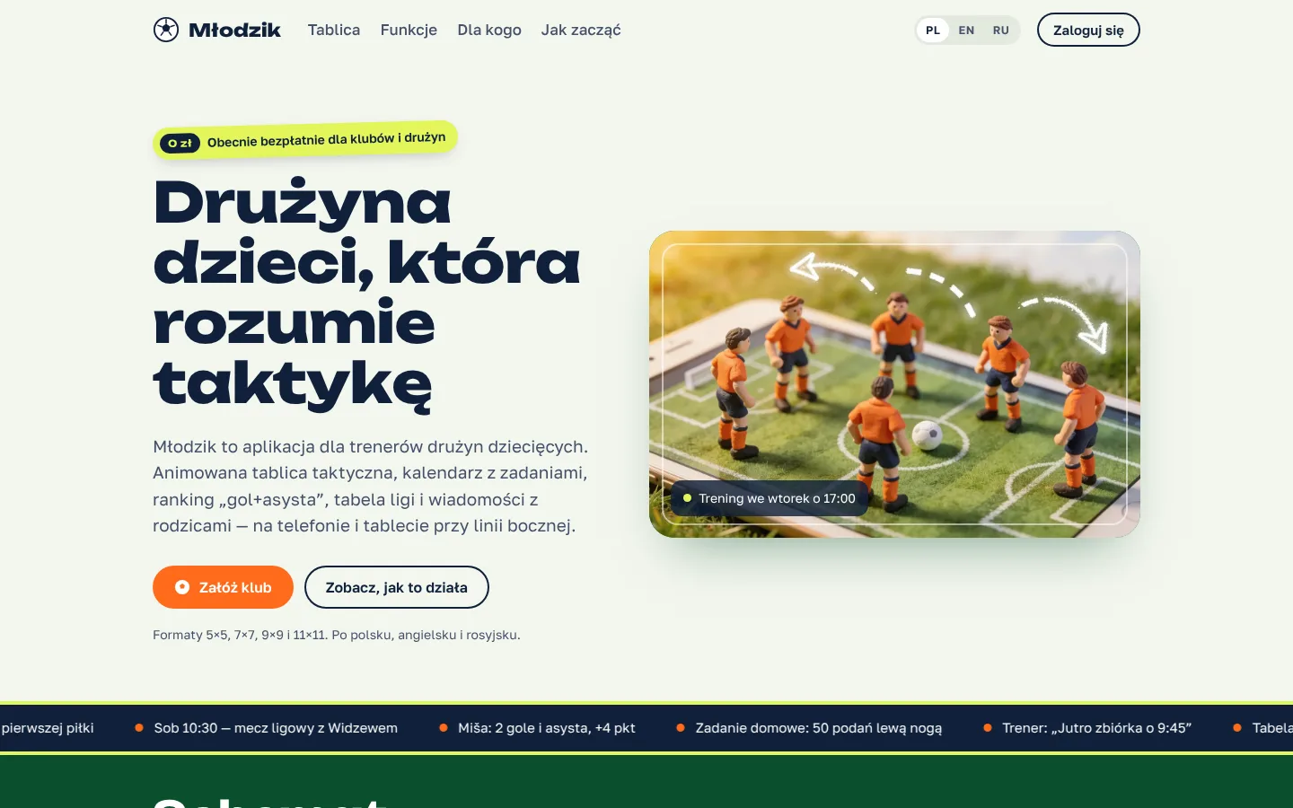 Młodzik: App for youth football teams