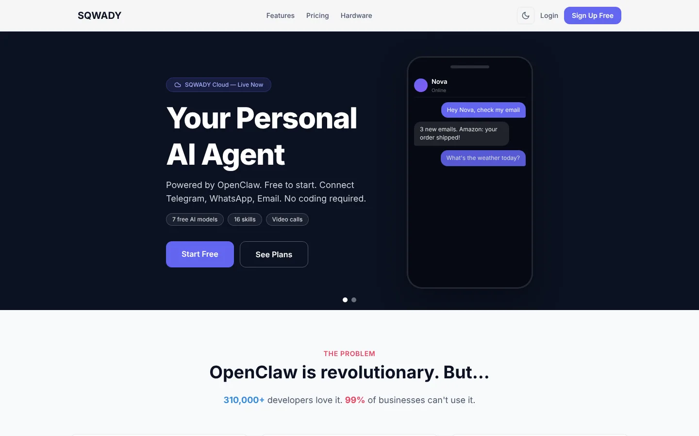 SQWADY: Personal AI agent and private AI hardware